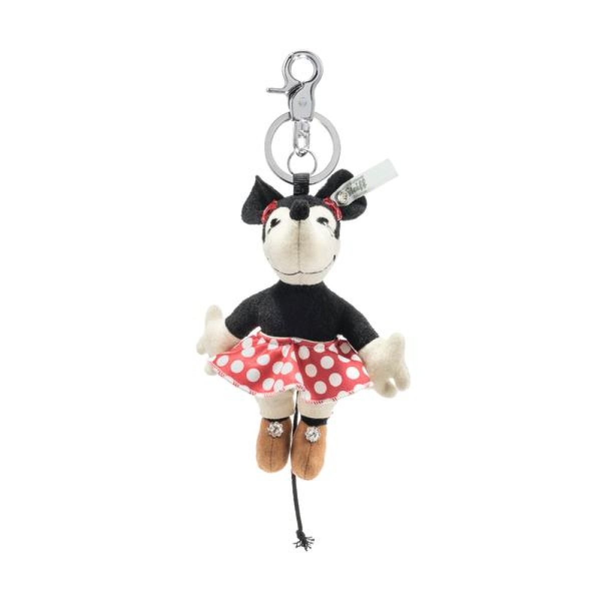 Steiff Disney Minnie Mouse Keyring (355653) size 12cm The Toy Emporium