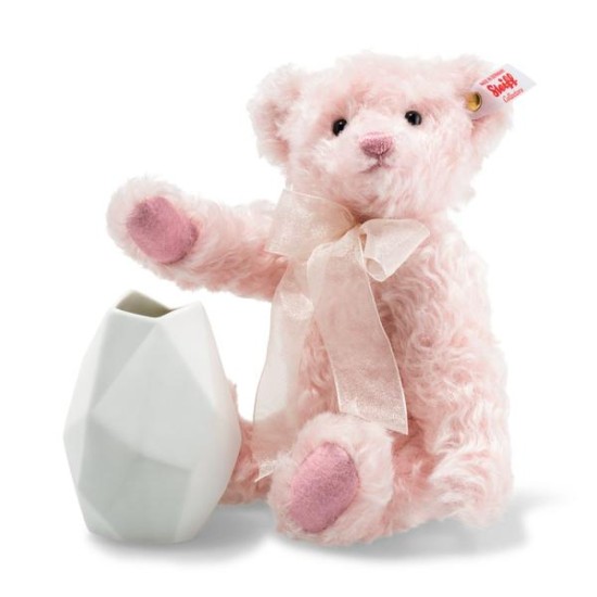 Steiff   Rose Teddy bear with vase,  (006760)  limit 575     size 23cm