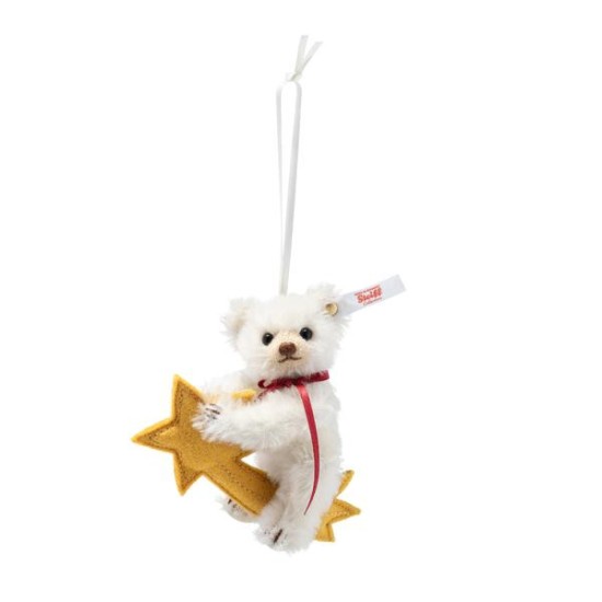 Steiff Teddy bear ornament on shooting star (007248) limit 2000 size 11cm