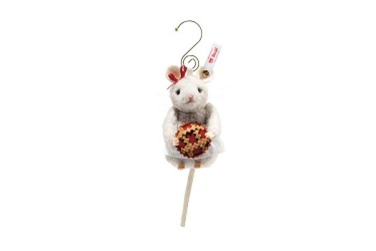 Steiff Christmas bakery mouse ornament (005886) 9cm