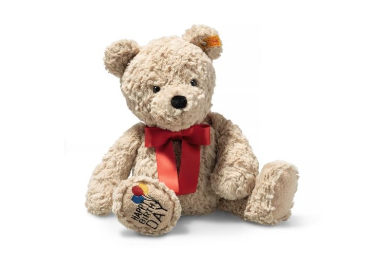 Steiff Jimmy Teddy bear – Happy Birthday(114069) 35cm - The Toy Emporium