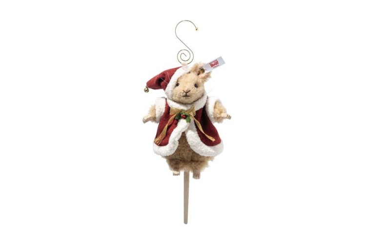 Steiff Santa mouse ornament (007262) 12cm
