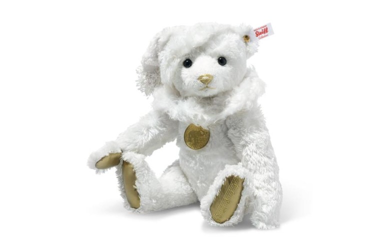 Steiff Teddies for tomorrow White Christmas Teddy bear (007293) 30cm
